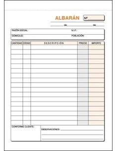 TALONARIO ALBARANES 8º NATU DUPLI LOAN - Pack de 10 unidades